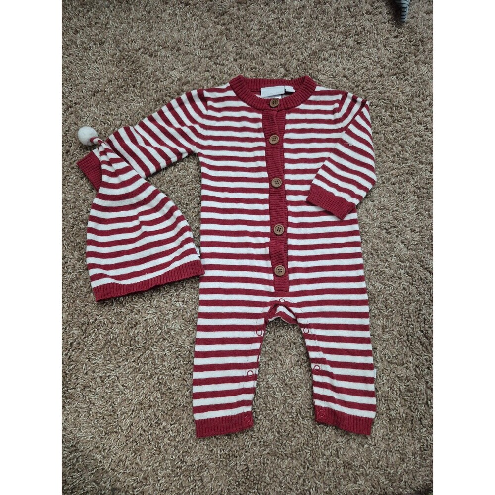 Elegant baby one piece outfit w hat size 12 months